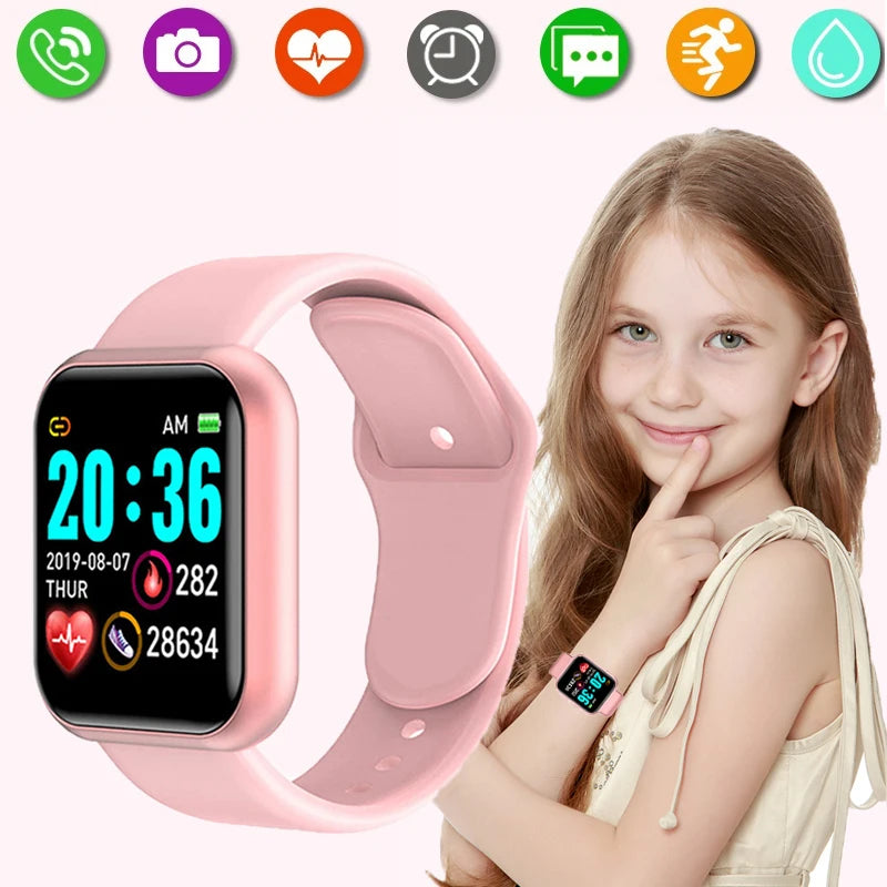 Connected Watch Child Children Smart Watch Fitness Tracker Sport Heart Rate Monitor Bracelet Y68 Boy Girl Kid Smart Watches