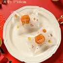 2025 Chinese New Year Snowflake Crispy Packaging 100Pcs 7x10cm Baking Cookie Machine Sealed Candy Bags