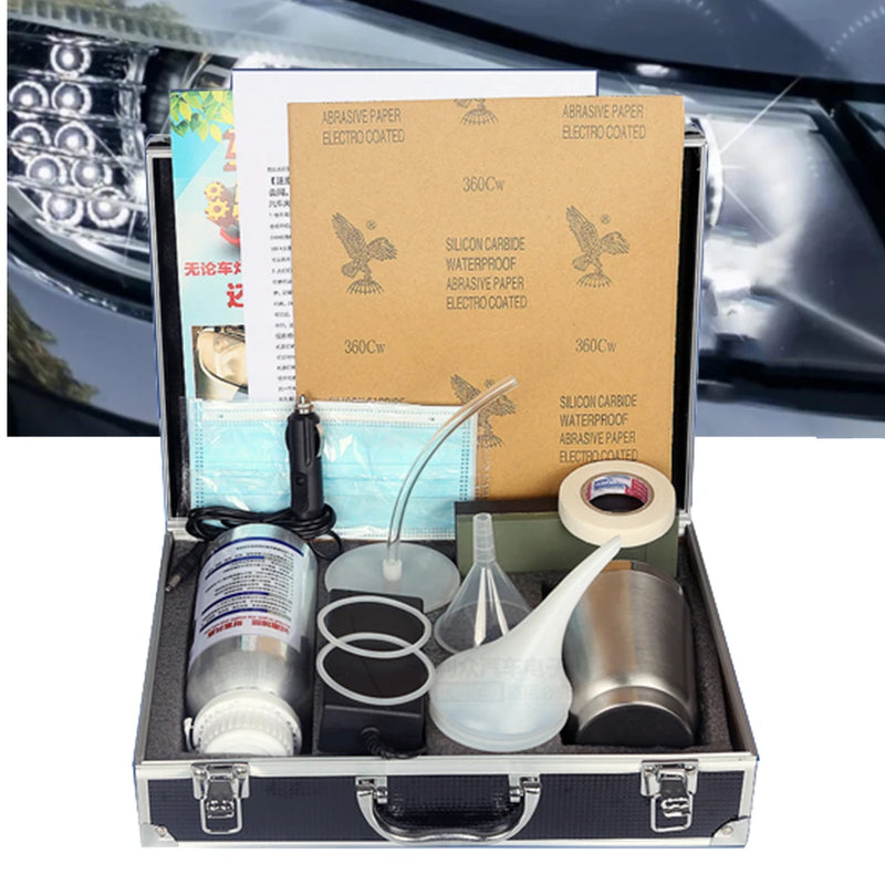 Restorer Headlight Polishing Kit Vapor Steam Chemical Headlight Polish Liquid Polymer Polisher Headlights Restoration Kit