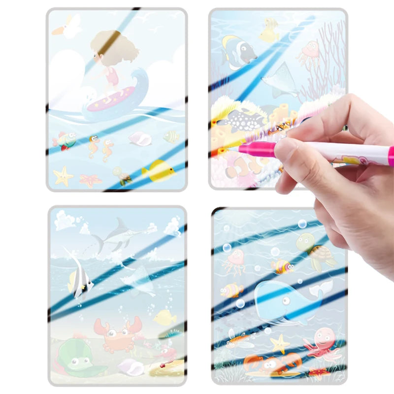 Reusable Book Water Painting Book Early Education Drawing Toys Gifts For Kid's Birthdays, Halloween, Christmas, and Easter