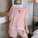 Hot sale Summer Shorts Pajama Sets for Women Short Sleeve Sleepwear Cute Girls Cartoon Pyjama Homewear Pijama Mujer Home Clothes