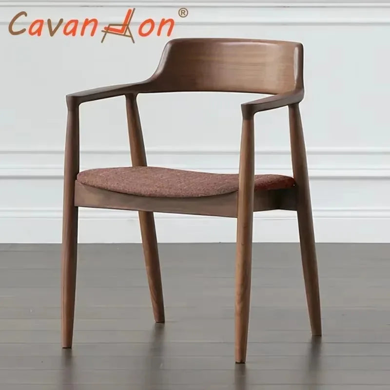 Cafe Wood Chair Accent Armchair Dining Table Chair Kitchen Meeting Negotiation Sillas Para Comedor Furniture