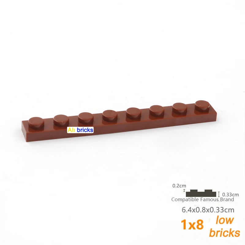 30pcs/lot Bulk Blocks Building Bricks Thin 1X8 Educational Assemblage Construction Toys for Children Size Compatible With 3460