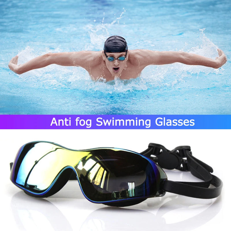 1 Pair Women Men Swimming Goggles Large Frame Professional Swimming Surfing Glasses Anti Fog Swim Eyewear for Adults