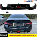 G30 CS Style Rear Bumper Diffuser With LED Light M Sport Diffusor For BMW 5 Series G30 G31 G38 2018-2022 530i 540i