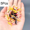 5Pcs Fish Miniature Doll House Toy Simulation Goldfish Fish Mini Goldfishes Models Micro Landscape Ornament Fish Tank Decor