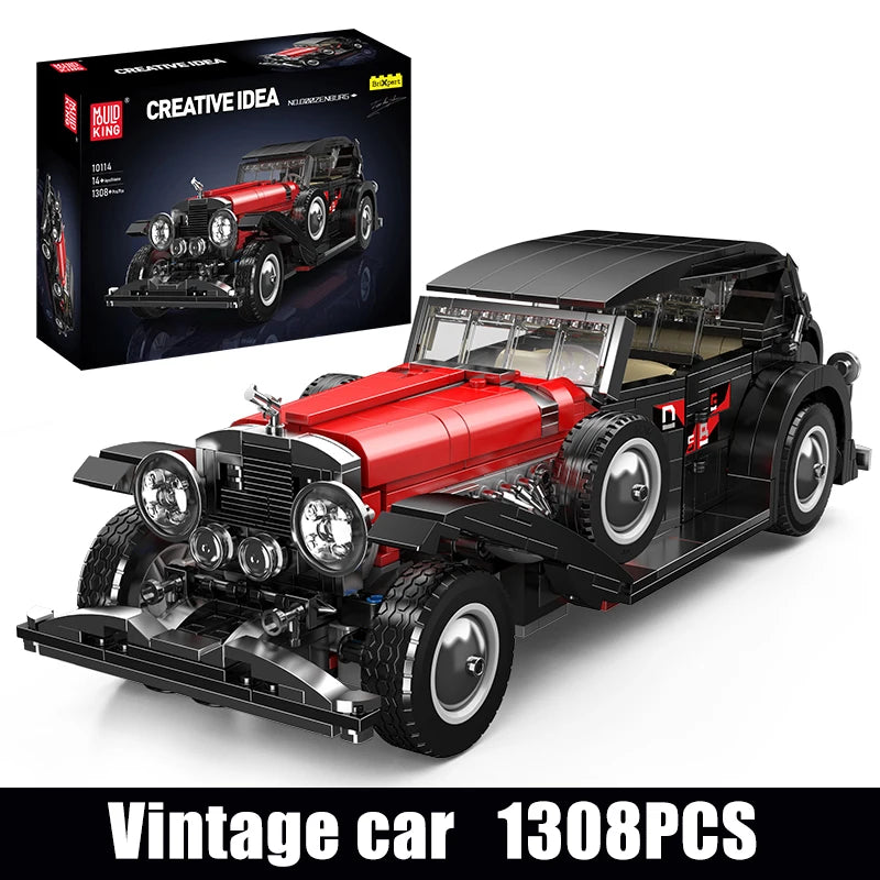 Mould King 10114 Technical Car Toys The DSBG Vintage Car Building Block Assembly Car Model Brick Set New Kids Christmas Gift