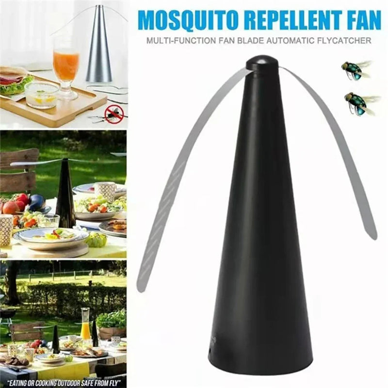 1Pcs Portable Fly Fans for Tables Scare Off Flies Wasps Bees Bug Silent Fan for Home Restaurant Party