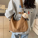 Women Japan Style Hobo Crossbody Bag Large Capacity Ins Style Versatile Embroidery Shoulder Bag Waterproof Commuter Bag