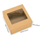 6Pcs Black/White Kraft Paper DIY Gift Box With Window Wedding Birthday Party Decoration Cake Packaging Box Event Party Gift Case