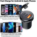 12v built-in usb car usb outlet 3.0 socket type-c Super adapter car Outlet Fast Charging for 12V 24V Truck Motorcycle RV Marine