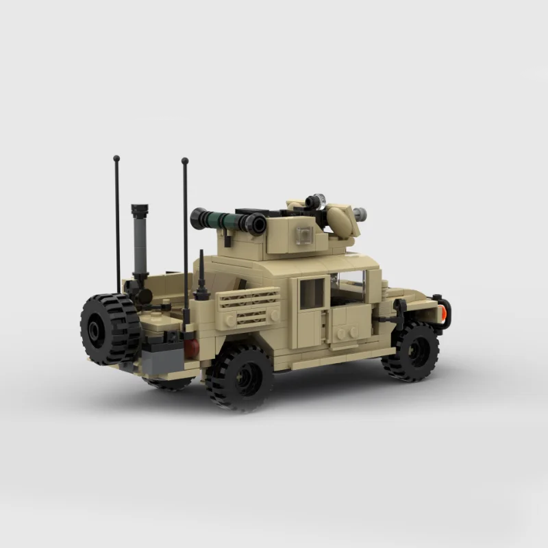 Collection Series International MXT-MV Armored Car Husky Building Blocks Assembly Bricks Army Combat Vehicles Model Display Toy