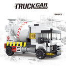 NEW Heavy Dump Truck Engineering Cement Mixer Engine Mini Loader Car Classic Model Building Blocks Sets Bricks Toy City