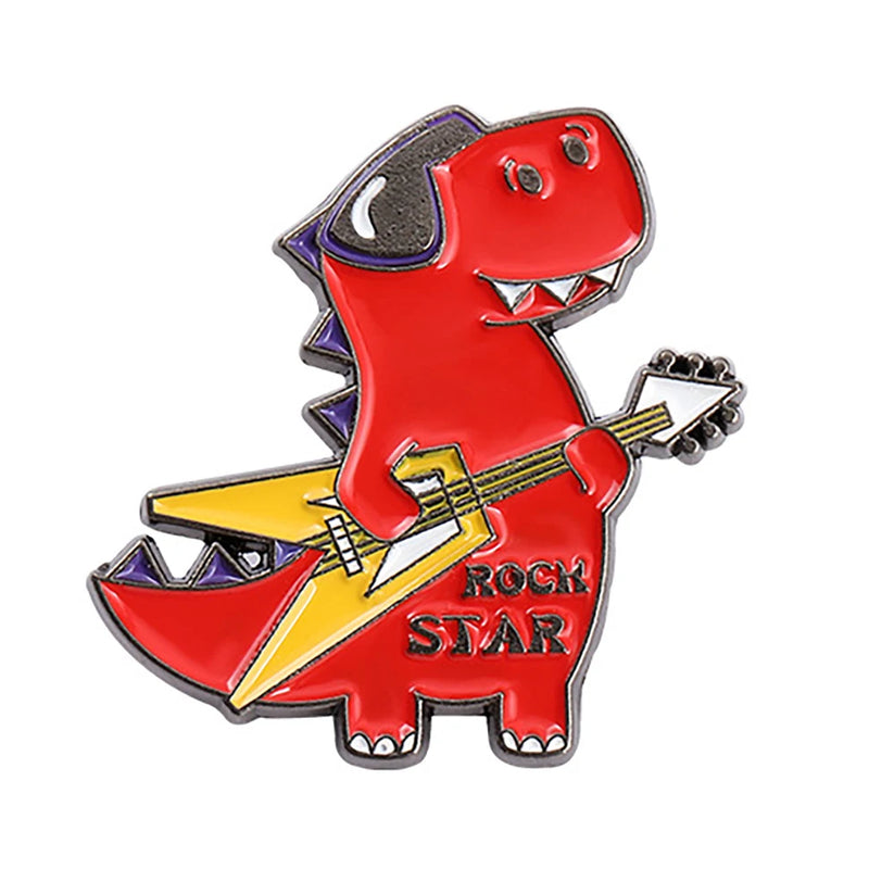 Triceratops Tyrannosaurus Rex Giraffe Stegosaurus Brontosaurus Brooch Badge Dinosaur Lapel Pins Dinosaur Brooch Pterosaur