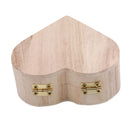 New Arrive Storage Boxes Heart Shape Wood Box Jewelry Box Wedding Gift Home Storage Bin Earrings Ring Box Makeup Wood Case Gift