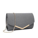 Miss Lulu WOMEN'S Envelope Clutch Evening bag with Chain Elegant handbag for wedding Party and Prom Bridal bag Festive