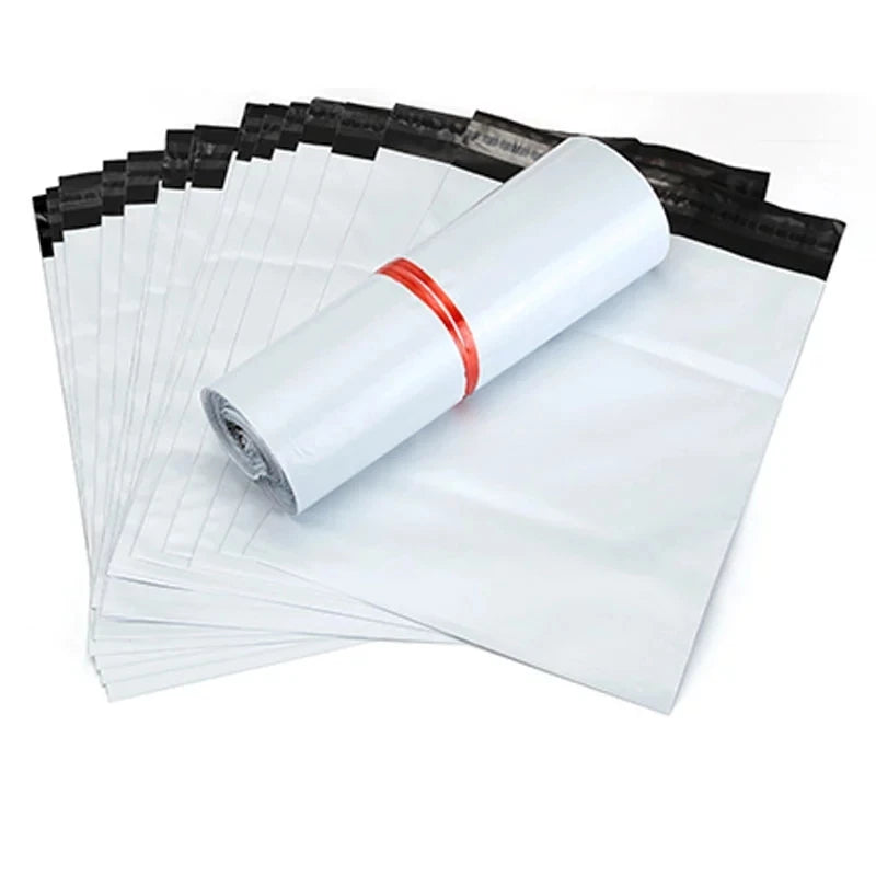 INPLUSTOP Ploy Shipping Bags Opaque PE Plastic Express Envelope Storage White Color Mailing Bags Self Adhesive Seal Courier Bag