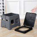 Portable Camping Toilet with Lid Portable Folding Toilet Multifunctional Foldable Outdoor Camp Toilet for Adults