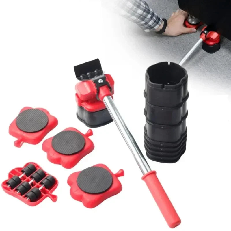 5/14pcs Heavy Duty Furniture Lifter, Furniture Movers Sliders Appliance Roller With 4 Sliders For Heavy Furniture Moving Pad Adj