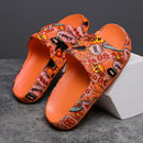 2022 New Summer Slippers Men Casual Striped Beach Bathroom Indoor Comfortable Shoes Outside Non-slip Designer Sandals Graffiti