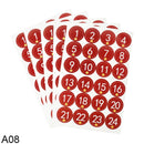 1sheet Merry Christmas Stickers Santa Claus Gifts number Seal Labels Stickers merry Xmas Decor for home new year Labels Navidad