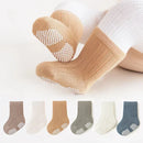 3Pair Newborn Baby Sock Children Boy Girl Kid Autumn Warm Breathable Non Slip Stocking Solid Fashion Socken Clothes Accessories