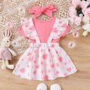 ma&baby 0-18M Easter Newborn Infant Toddler Baby Girl Clothes Sets Romper Rabbit Heart Print Skirt Headband Outfit D05