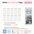 Mini Pocket Printer 5 Rolls Of Self-Adhesive Paper Portable Thermal Printer For Printer Suitable For Home Office Study And Work