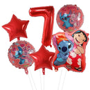 6pcs Disney Lilo & Stitch Party Balloons Stitch 32" Number Balloon set Baby Shower Birthday Party Decorations Kids Toy Gifts