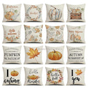Thanksgiving Waterproof Cushion Cover 45X45 Autumn Maple Leaf Pumpkin Pillowcase Decorative Sofa Cushions Pillow Covers