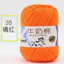 2Pcs Milk Cotton Knitting Yarn Soft Warm Yarn for Hand Knitting Worsted Crochet Threads Wool Line for Handmade