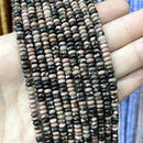 Natural Agates Tiger Eye Chalcedony Jades Stone Round Rondelle Spacer Beads For Jewelry Making Diy Bracelet Accessories 2X4mm