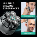 KENSEN Electric Head Shaver for Bald Men 6D Magnetic Razor Hair Trimmer USB Rechargeable LED Display Wet/Dry Shave Beard Shaver