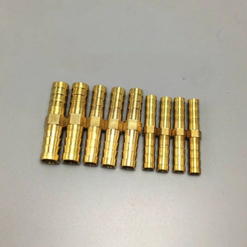 Brass Barb Pipe Fitting 2 Way Connector for 3mm 4mm 6mm 8mm 10mm 12mm 14mm 16mm 19mm 25mm Hose Copper Pagoda Water Tube Fittings