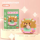 Cartoon Building Block Donut Series Cute Animal Micro-Particle Children's Educational Assembly Toys Children's Day Gift