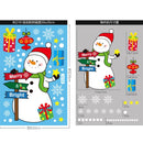 Merry Christmas Elk Snowman Santa Claus Stickers Glass Window Electrostatic Sticker Christmas Decorations For Home Xmas Ornament