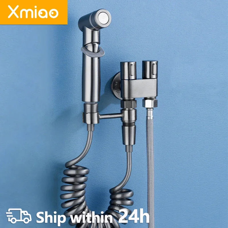 High Quality  Shower for Bathroom Toilet Bidet Shower Head Double Outlet Angle Valve of Bathroom Accessories Bidet Toilet Seat