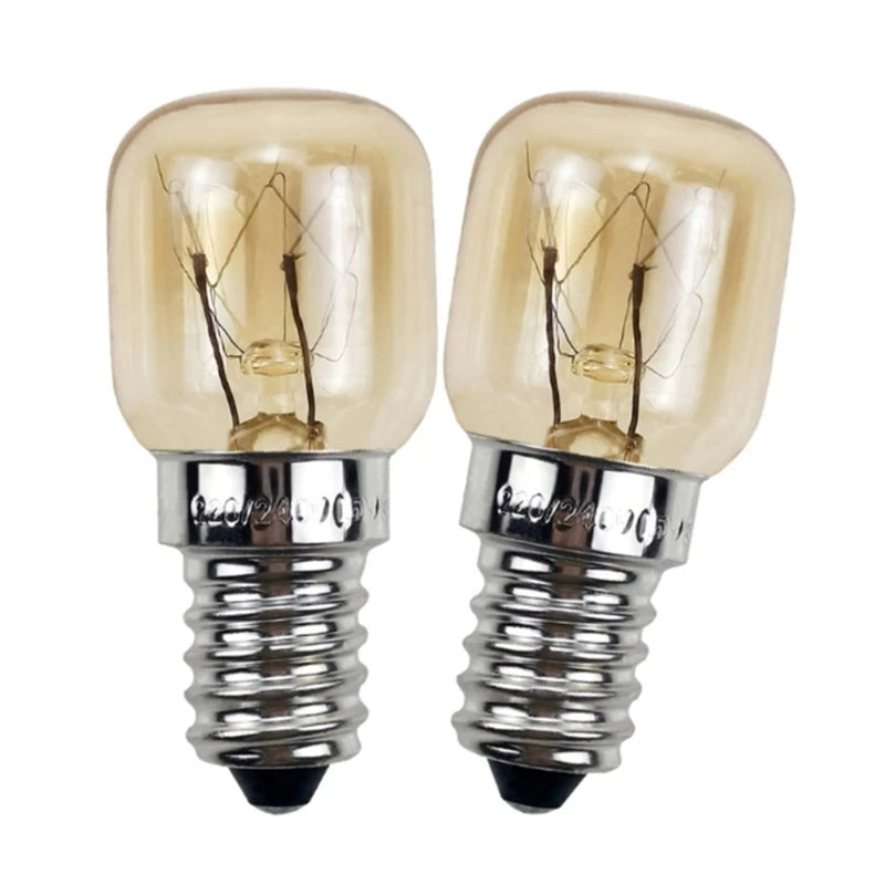 2pcs 220V E14 300 Degree High Temperature Resistant Microwave Oven Bulb Cooker Lamp Lighting Bulb