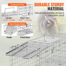 VEVOR Live Animal Cage Trap Humane Cat Rodent Control Folding with Handle for Rabbits Stray Cats Squirrels Raccoons Groundhogs