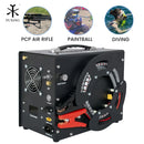 TUXING 300Bar PCP Auto-stop Air Compressor 4500Psi High Pressure Portable Compressor Built-in Power Adapter for Diving TXES062