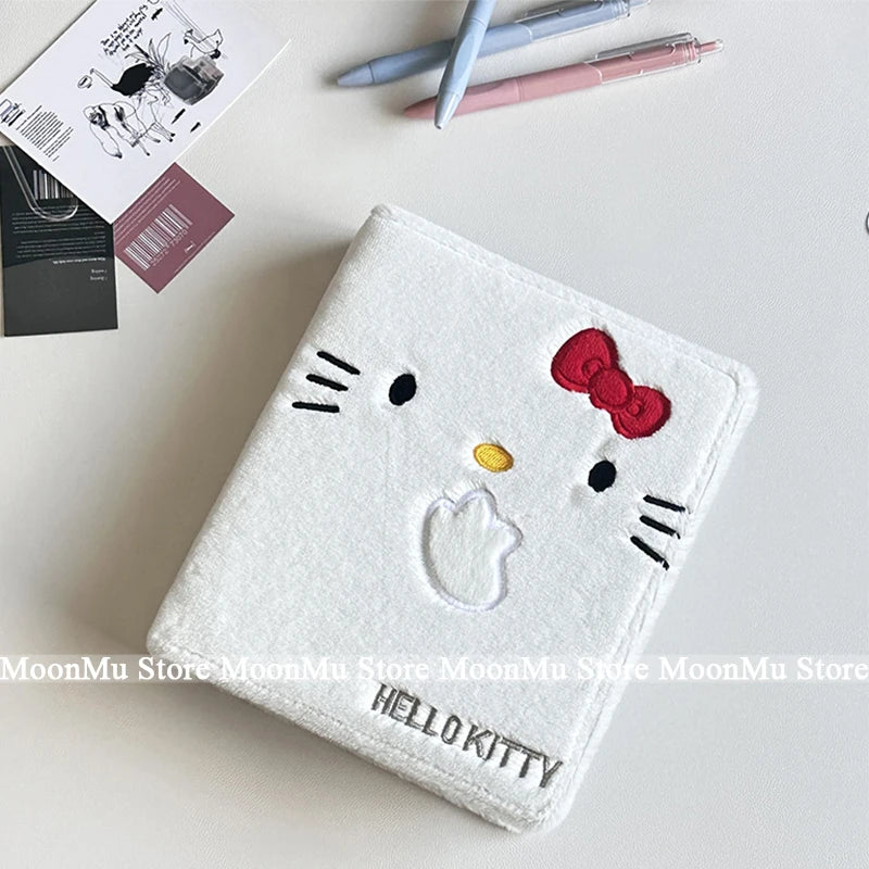 Sanrio Hello Kitty Plush Cards Album Book Kawaii Kt Cat 80Poket Card Holder Photo Postcard Collection Folder Flipbook Fans Gifts