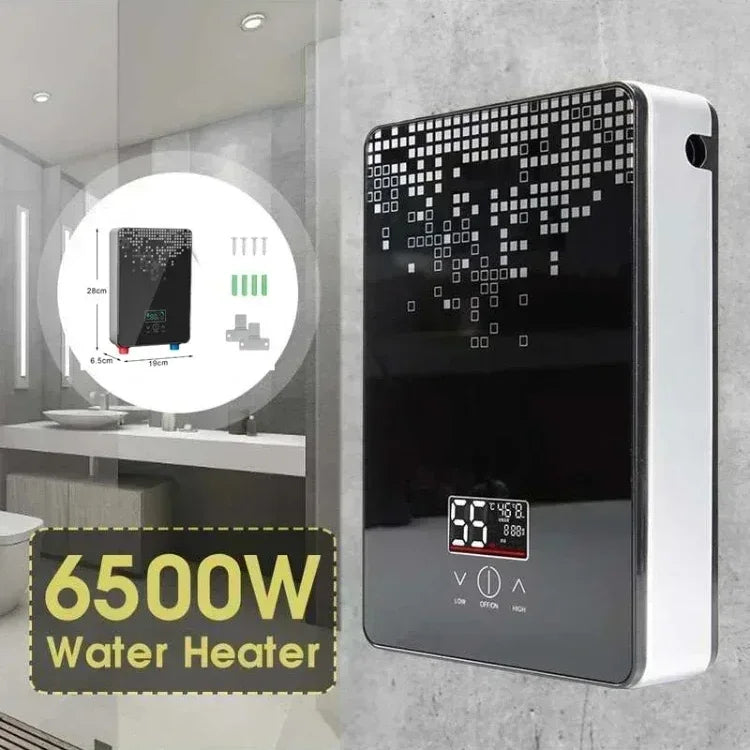 Electric Hot Water Heater Tankless Instant Boiler Bathroom 110V 220V Tankless Shower Set Thermostat Safe Intelligent Automatica