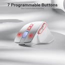 Redragon M806 Wireless Gaming Mouse, 7 Programmable Buttons Wired RGB Gamer Mouse w/ 3-Mode Connection, BT & 2.4G Wireless