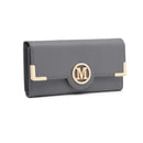 Miss Lulu WOMEN'S purse Long Wallet with zipper PU leather Card hand fan keys Holder Phone Case