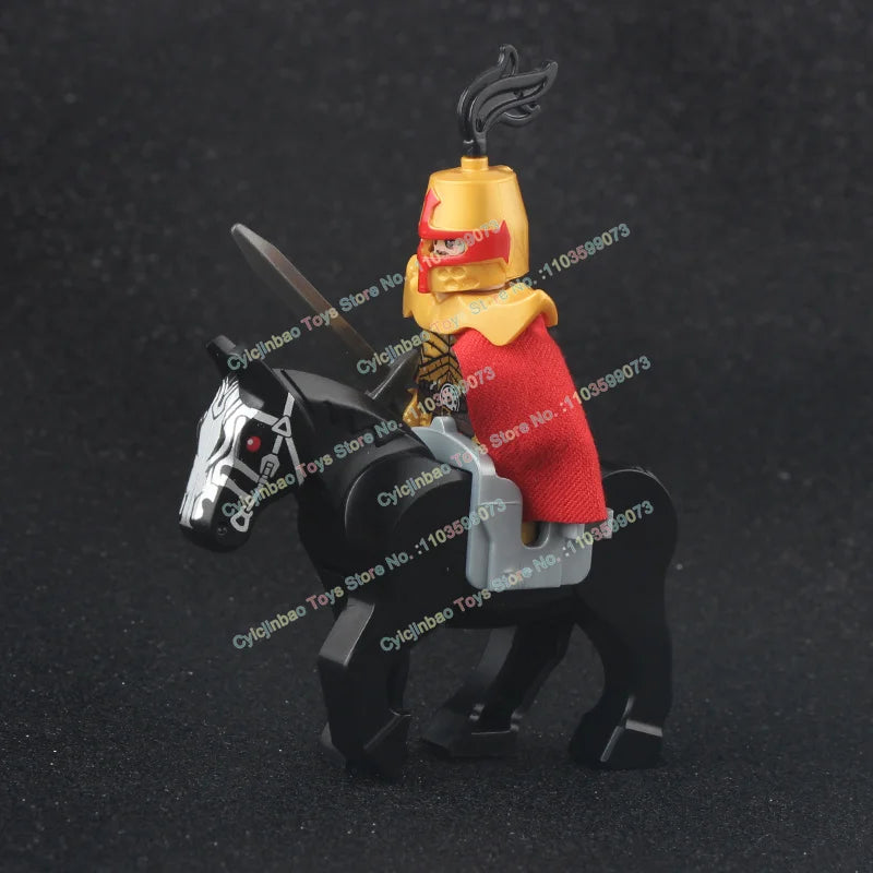 Medieval Knight Stormwind City Guard Reloaded Golden Horse Silver Horse Action Figures Building Blocks Accessories Toys DT8902