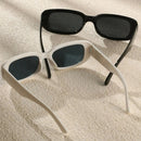 2Pcs Fashion Small Square Frame Sunglasses Combination Black White Set Retro Style Cute Ladies Daily Holiday Decoration Glasses