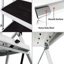 DayPlus Safety Folding Step Stool 2-4 Step Ladder Portable Foldable Stepladder Anti Slip Feet  for Indoor Outdoor Home Office