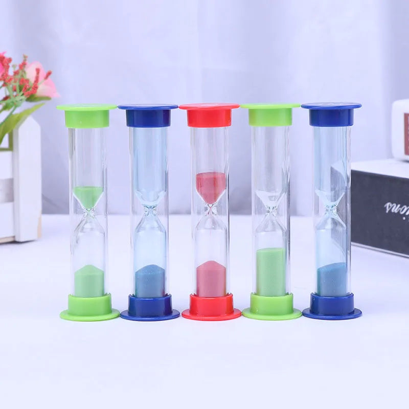 6PCS Sand Hourglass Teeth 2 Minutes Stitch Hourglass Child Tooth Brushing Hourglass Children's Sand Watch Teeth Brushing Timer