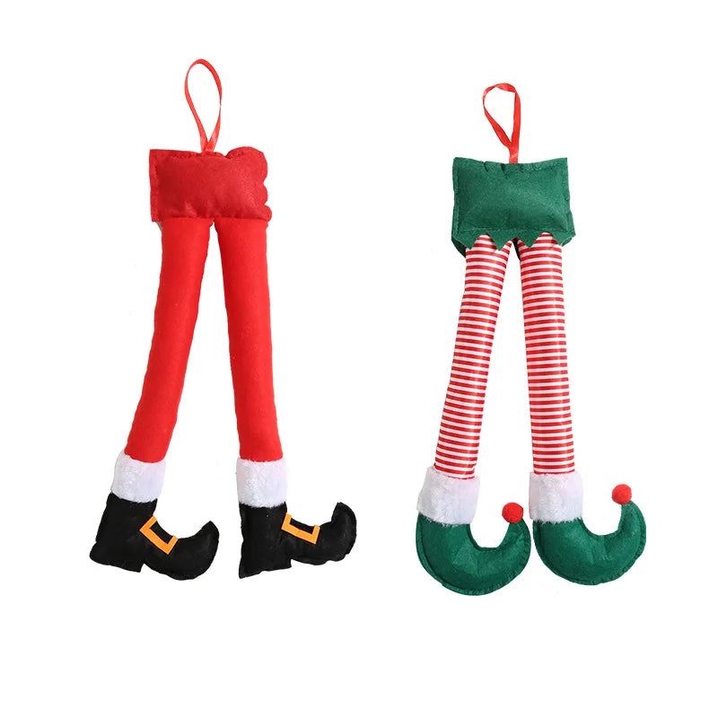 Christmas Elf Santa Legs Car Accessories Christmas Decor For Home Xmas Tree Pendants Ornaments Gifts New Year Navidad Noel Gift