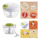 Mini manual food processor. 3-blade seasoning shredder, chipper and cutter